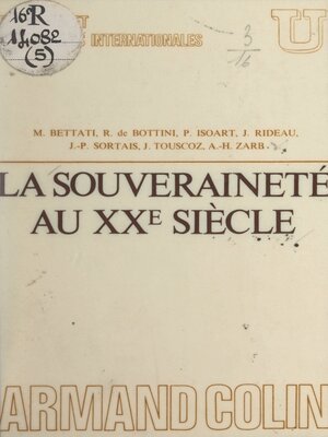 cover image of La souveraineté au XXe siècle